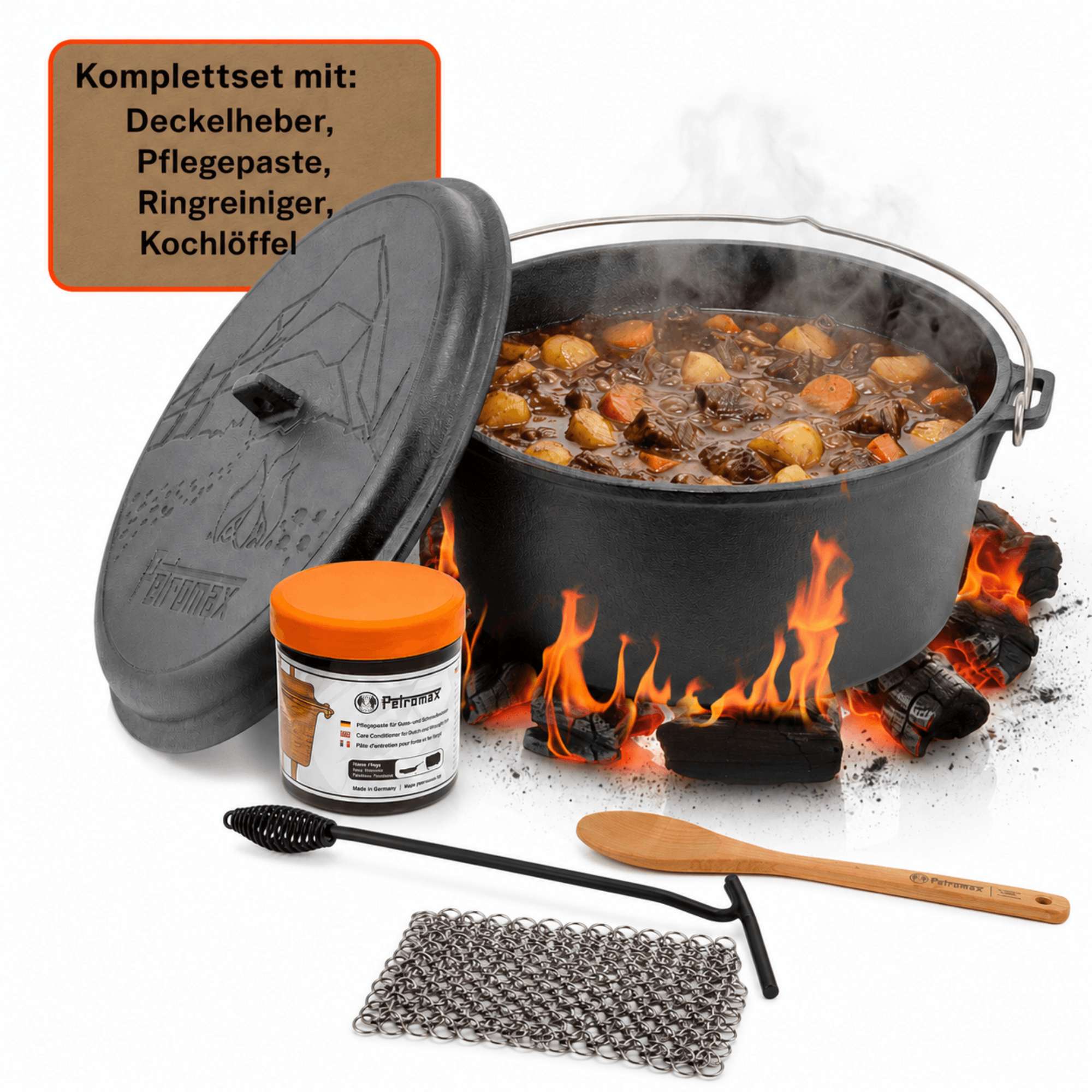 Petromax Dutch Oven Set Essential Line ft6-t mit Zubehör