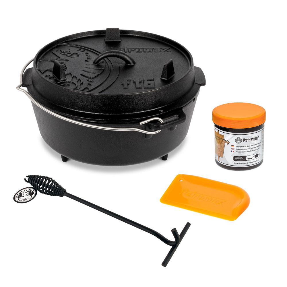 Petromax Feuertopf ft6 Einsteiger-Set, 6 Liter Dutch Oven